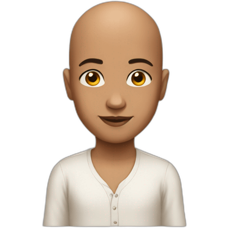 Young Bald indi emoji