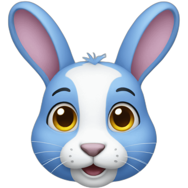 Blue-rabbit emoji