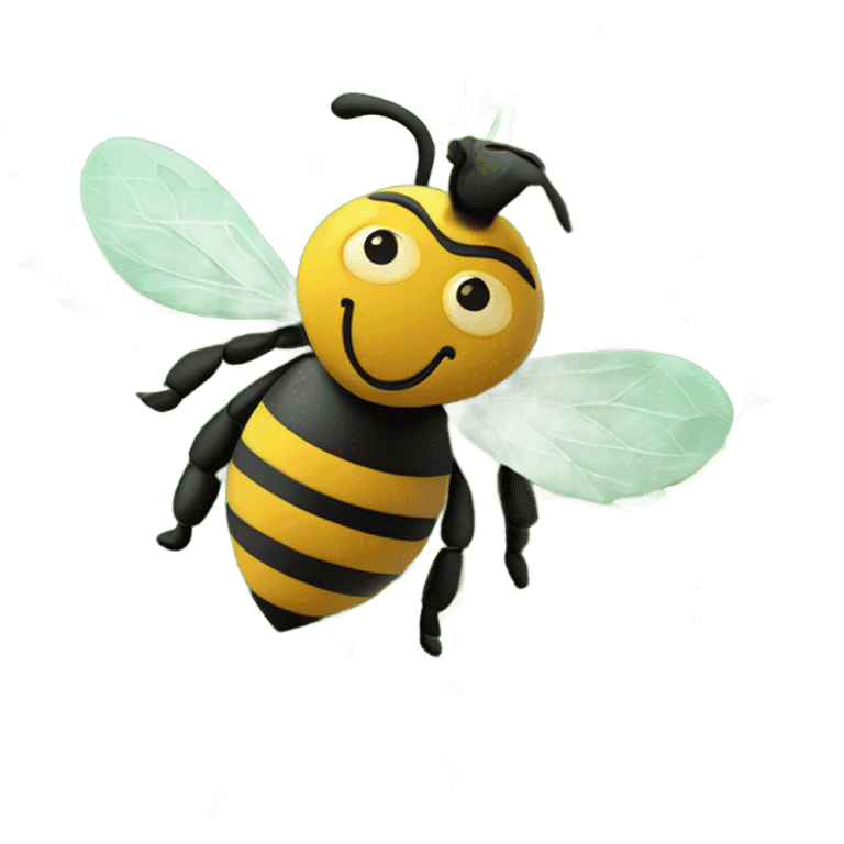 Bee hiding marijuana  emoji