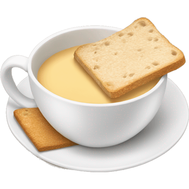 a cup with milk and crisp bread on the side emoji