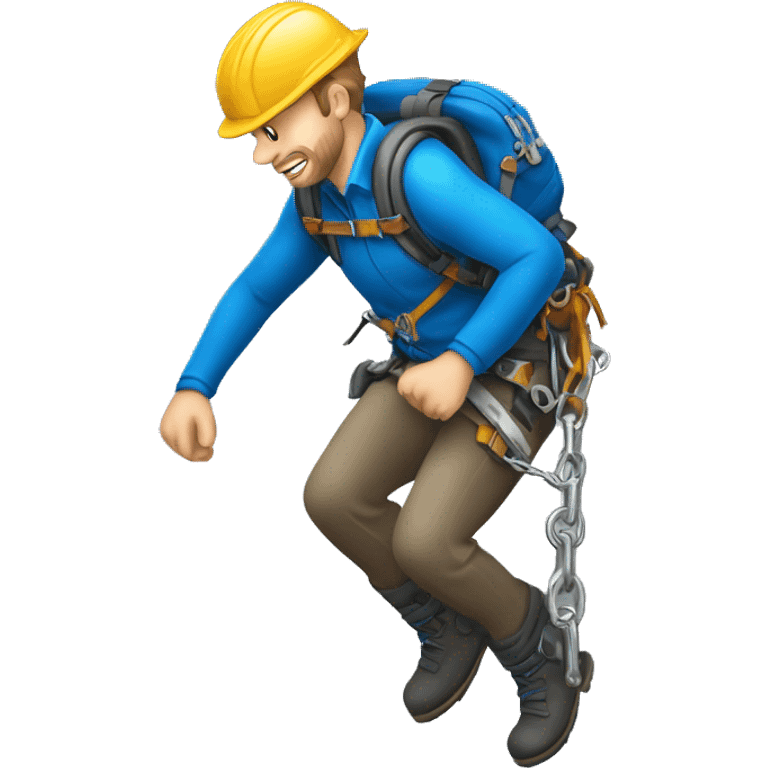 a realistoc climbing blue carabineer  emoji