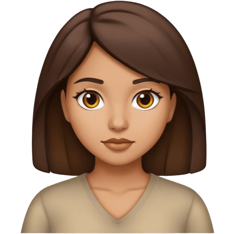 latina girl with brunette hair emoji