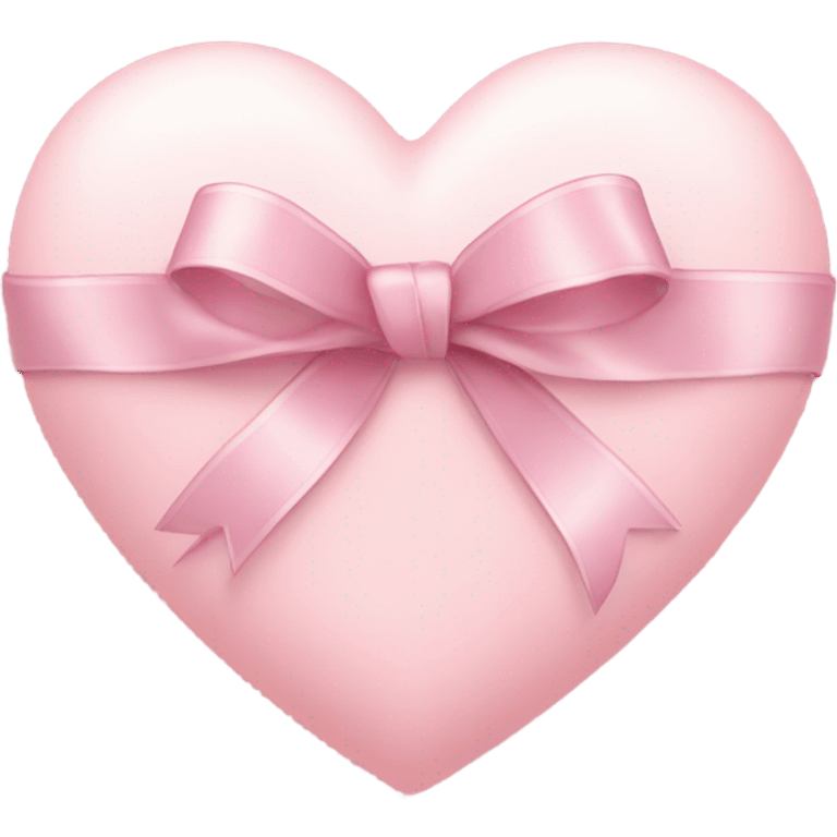 Pastel Pink heart with ribbon emoji