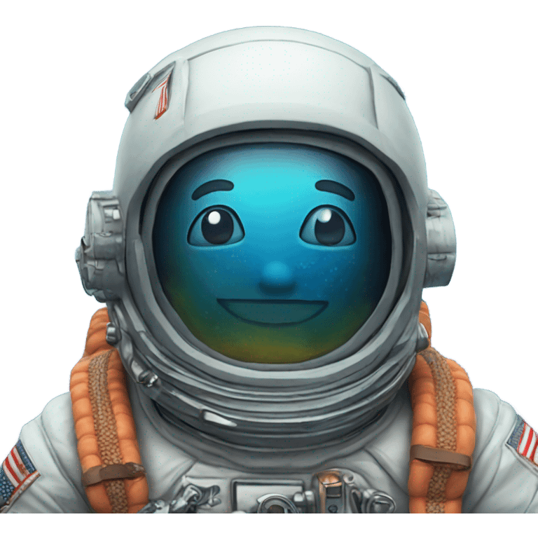 Underwater astronaut trippy emoji