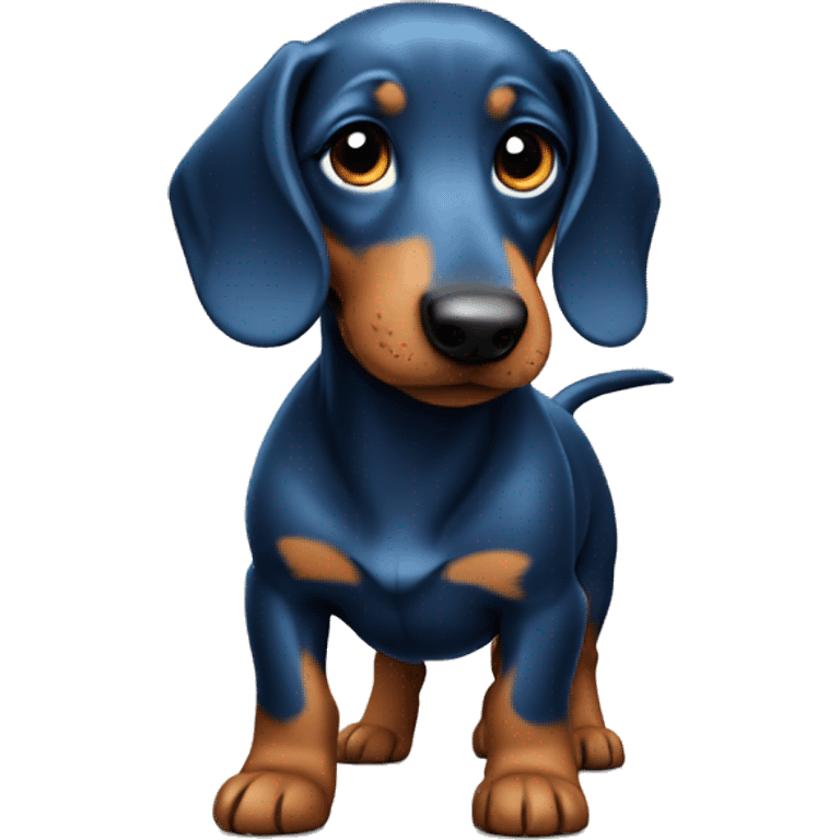 Dog daschund Blue  emoji