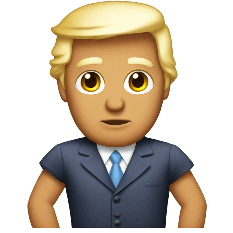 Donald Trump wearing a dress emoji