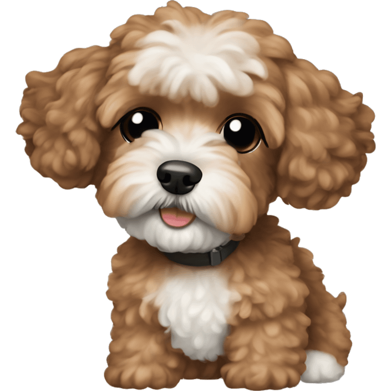 Brown Maltipoo plane emoji