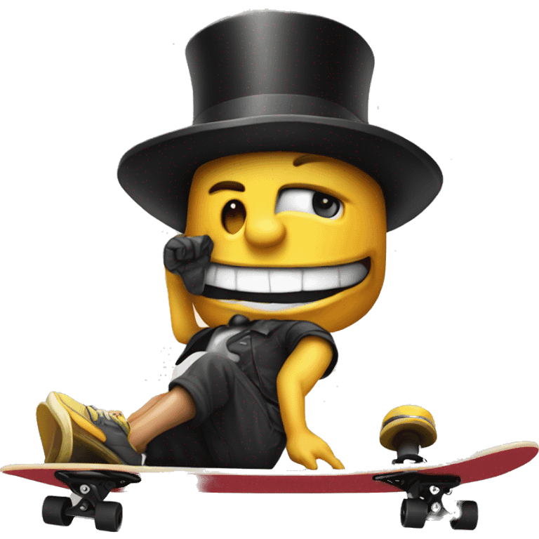 Longboarding star with a tophat emoji