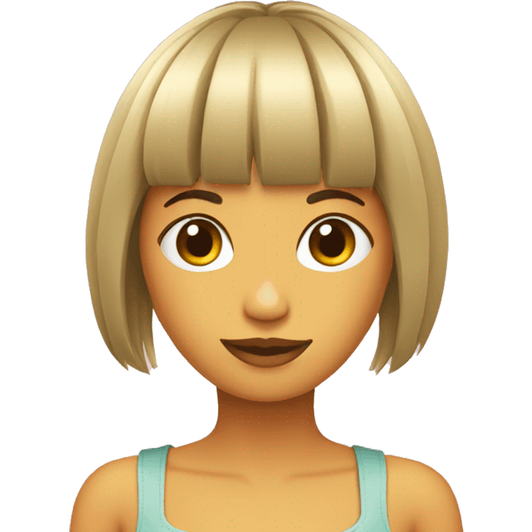 Chica con flequillo  emoji