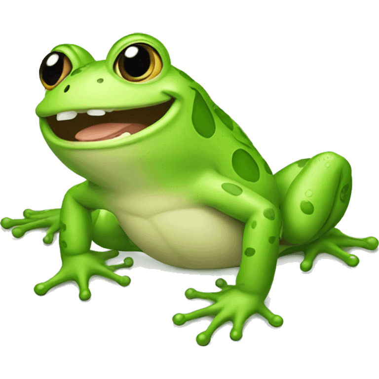 Happy frog emoji