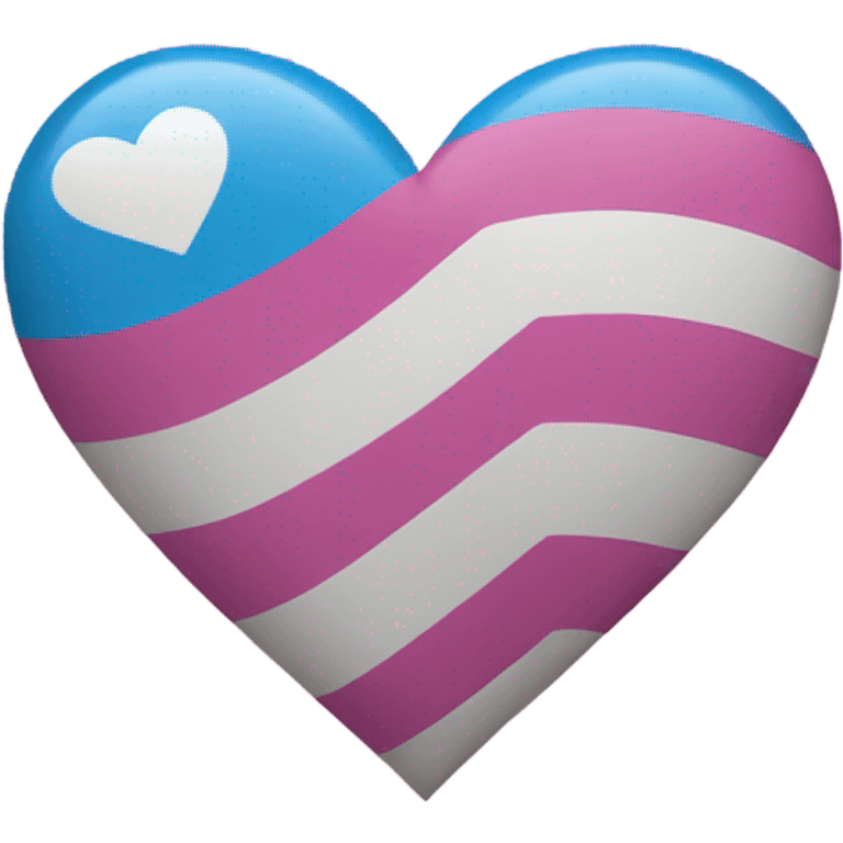 Transgender flag in heart emoji