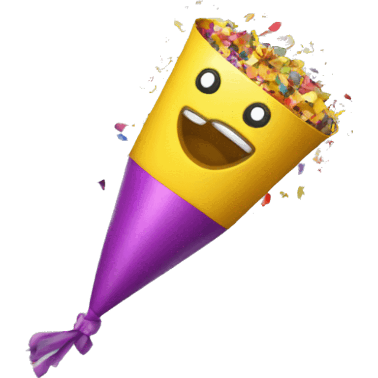 Party popper with confetti emoji