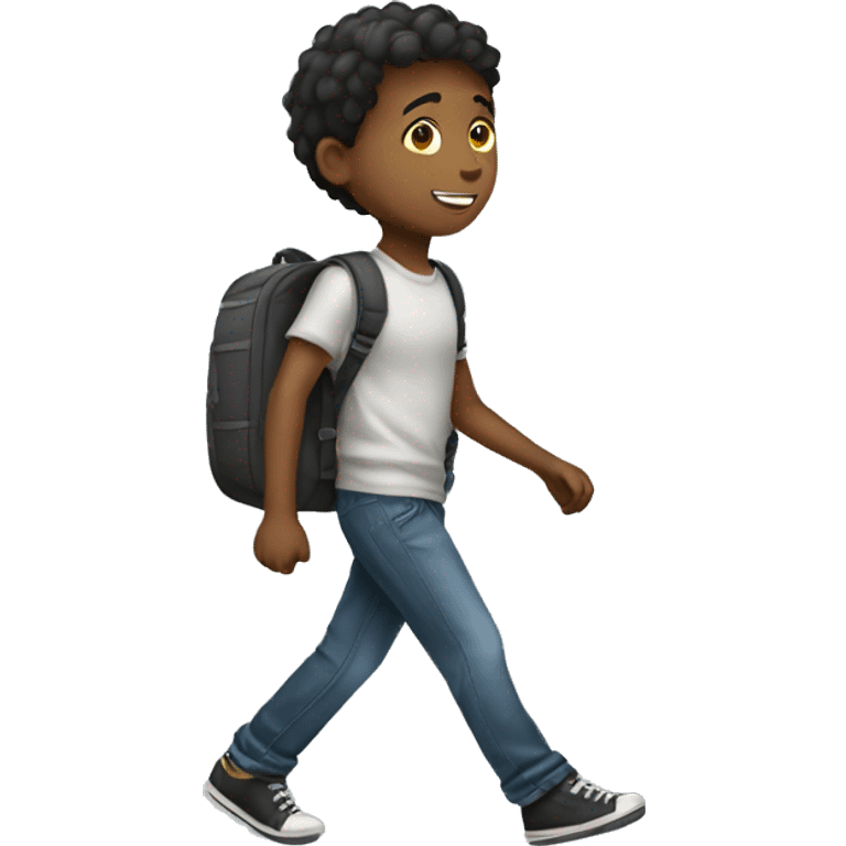 A boy walking emoji