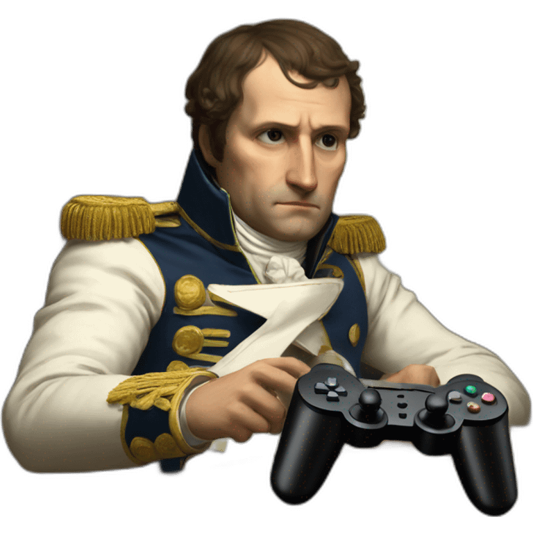 Napoleon plays video games emoji