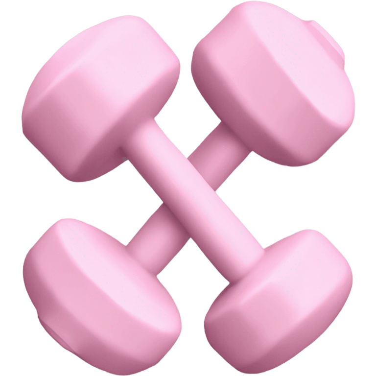 Ligth pastel pink workout weights emoji