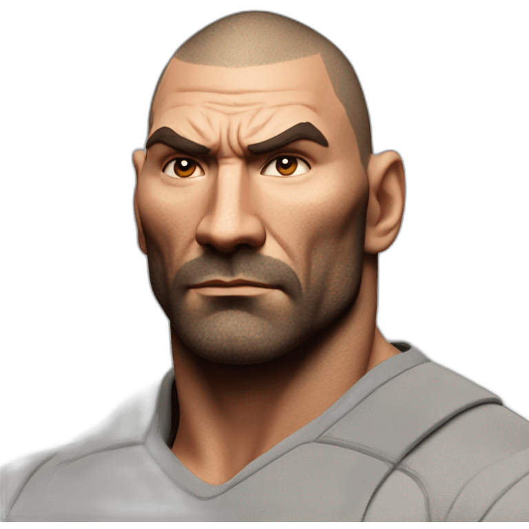 actor dave bautista serious half body emoji