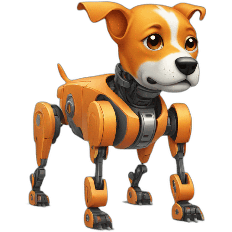 orange broken robot dog with no leags emoji