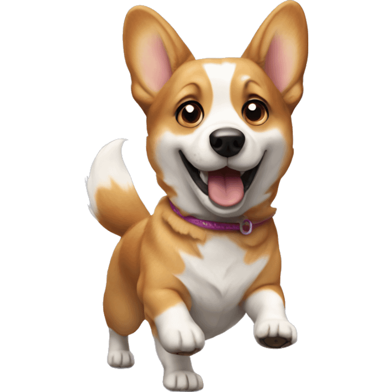 Dog corgi dancing emoji