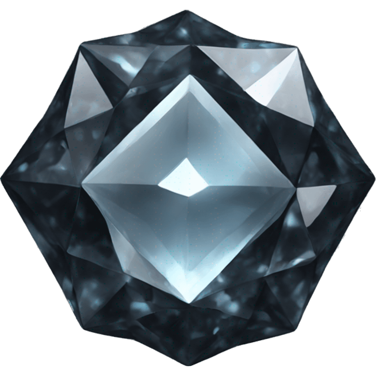 Black diamond crystal cluster  emoji