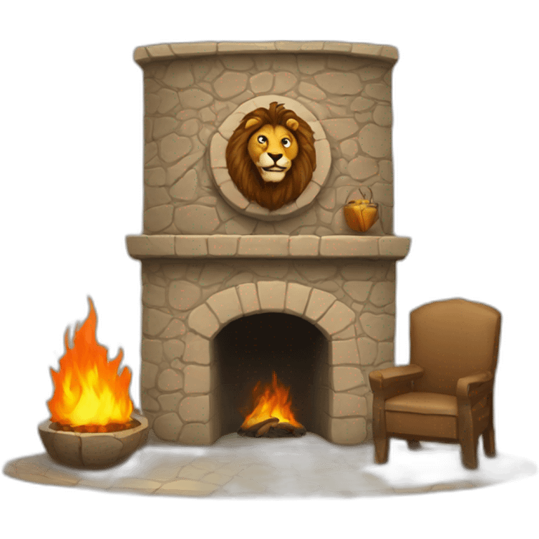 hearth and lion emoji