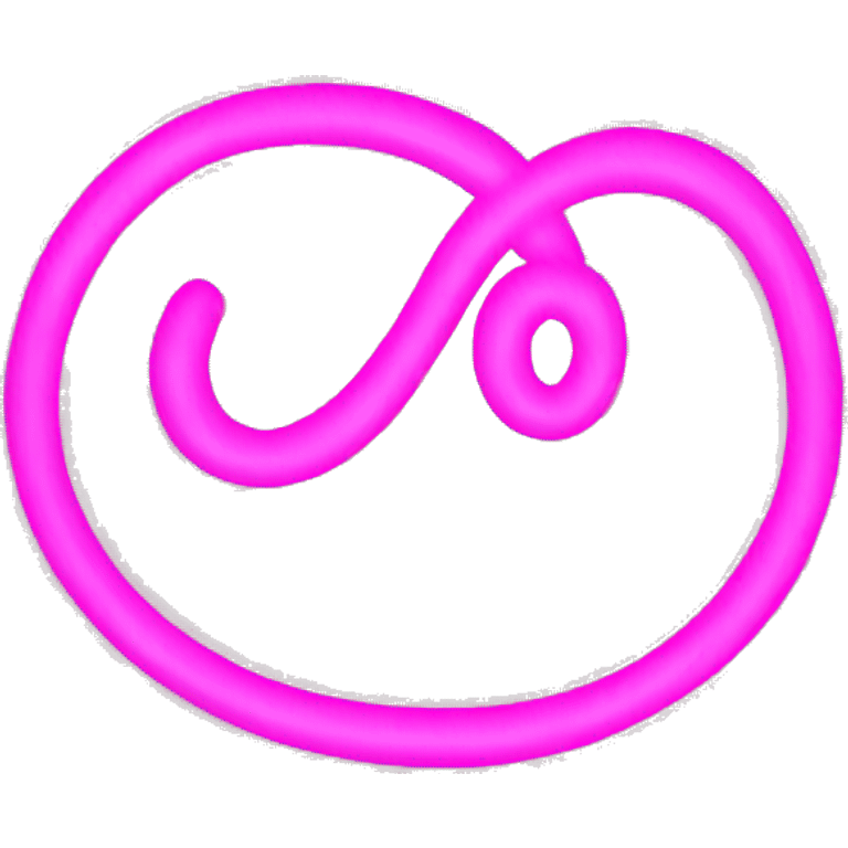 pink neon cursive emoji