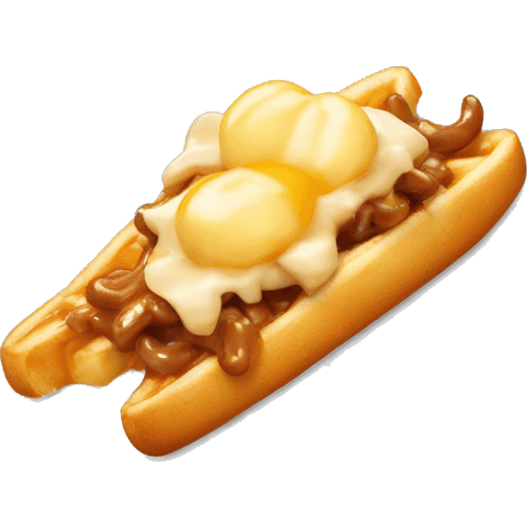 Poutine qui mange des pâtes  emoji