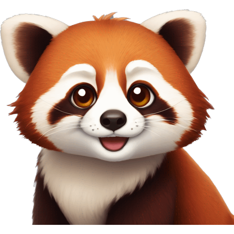 Red panda with heart eyes emoji