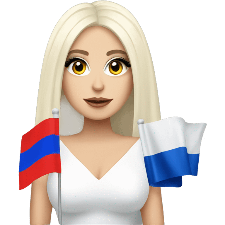 lady gaga with russian flag  emoji