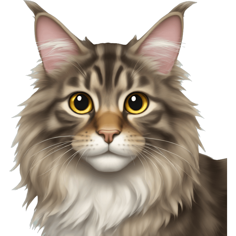 Pretty Maine coon cat emoji