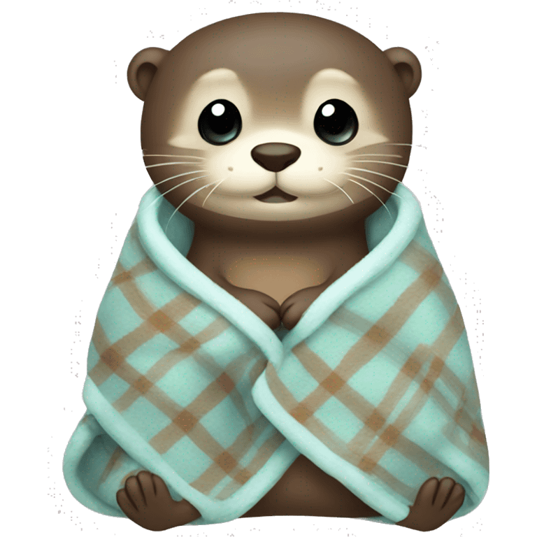 otter cozy in blanket emoji