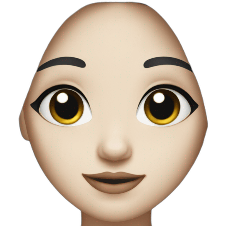 beautiful girl with black hair and white skin emoji