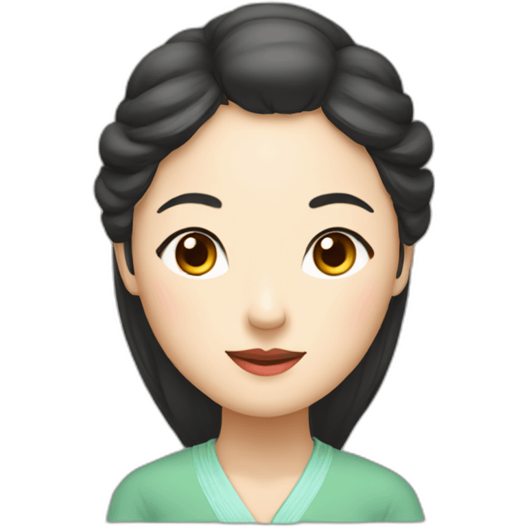 Chinese lady up side down doing yuga emoji