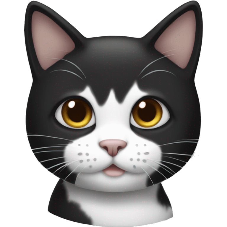 Black and white cat emoji