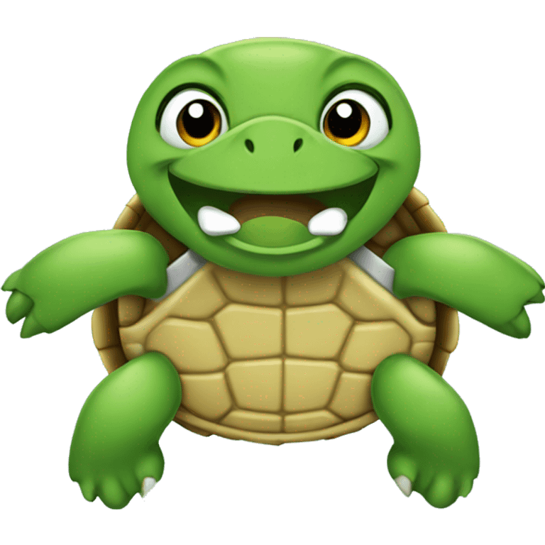 Turtle with braces emoji