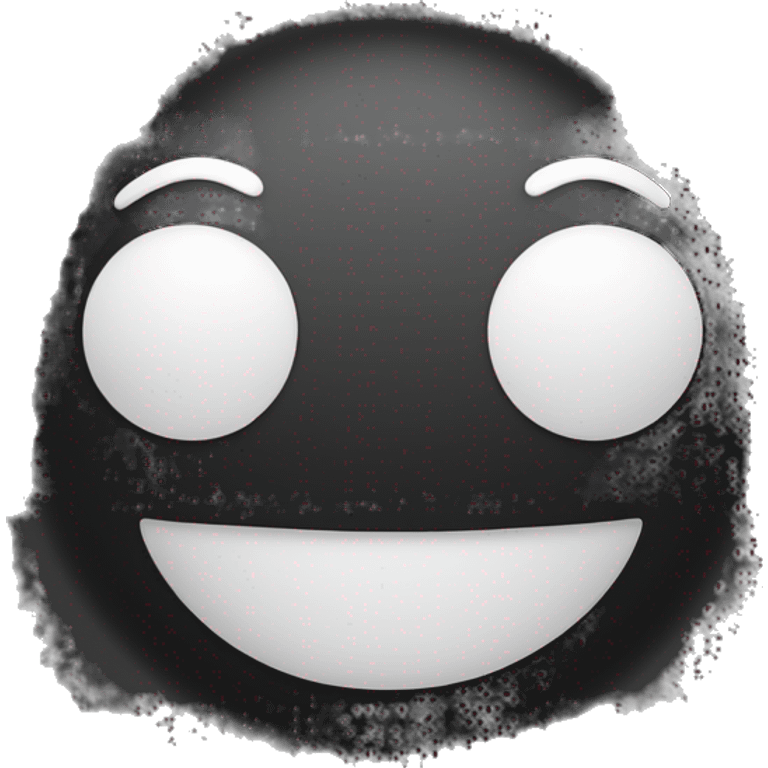 simple white happy smiley on black backgrou emoji