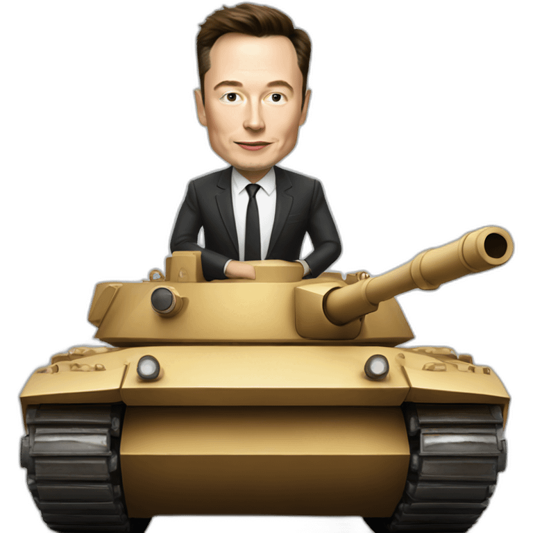 elon musk on Tank emoji