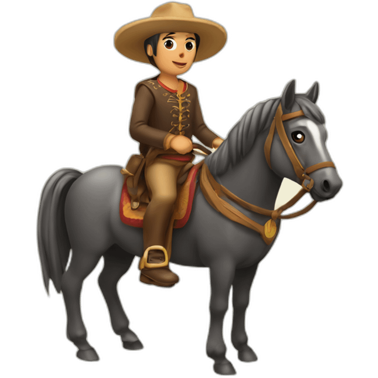 Tú vieja montada a caballo emoji