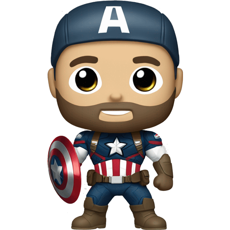 Funko pop style captain America emoji