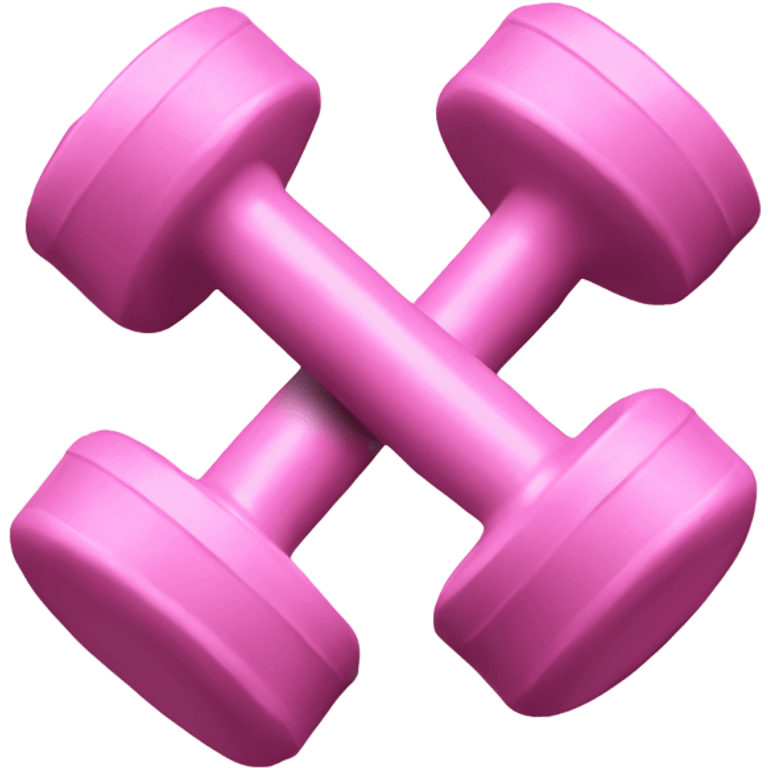 Two light pink dumbbells  emoji