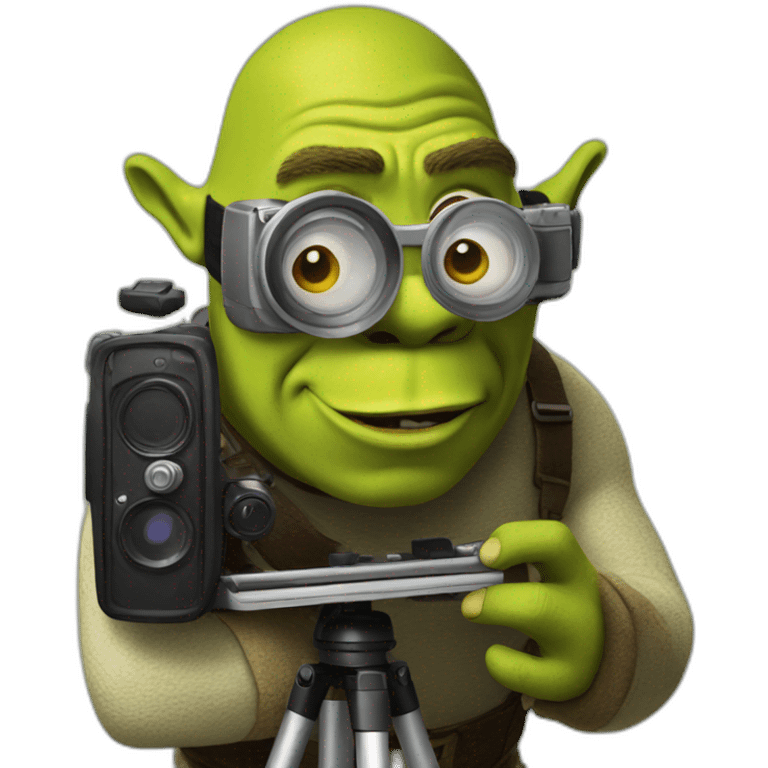 shrek filming with a camera  emoji