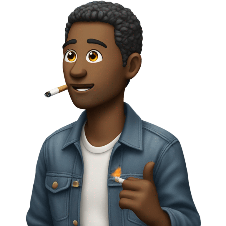 casual male portrait in bar with a cigarette behind one ear  emoji