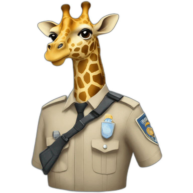 Giraffe Police suit emoji