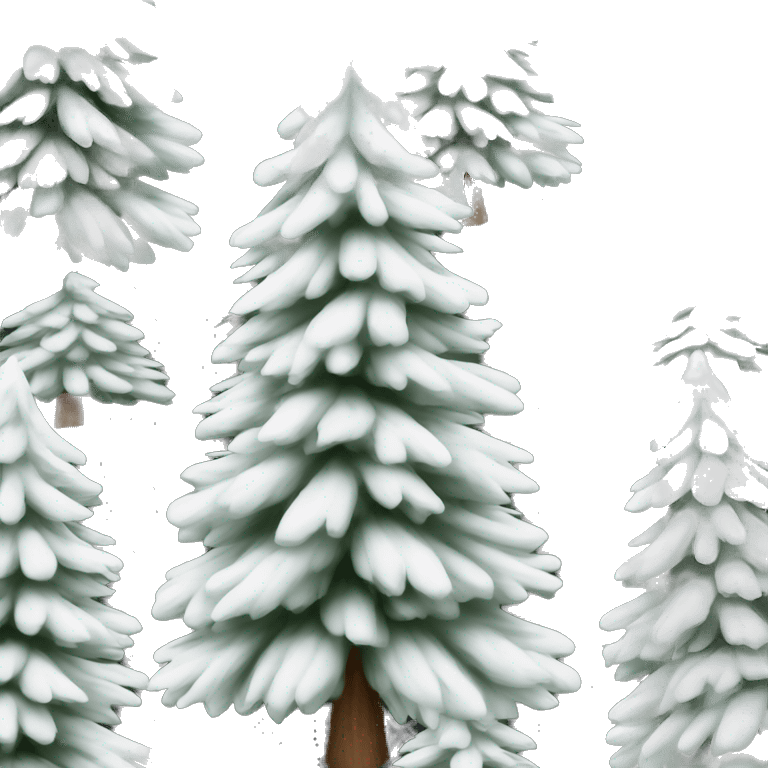  actual white fir christmas tree isolated.  emoji