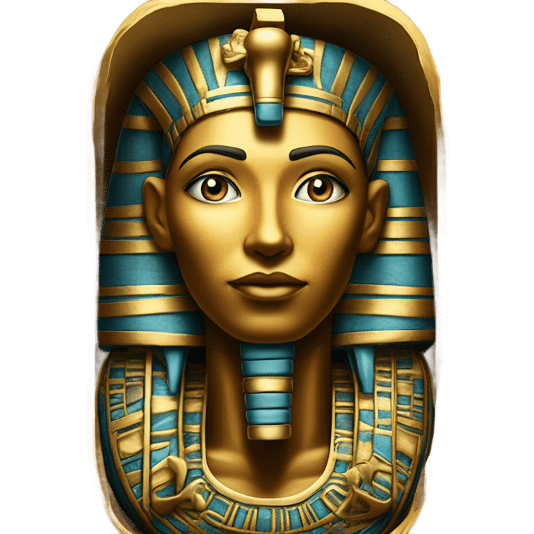  Pharaoh  in gold coffin egypt emoji