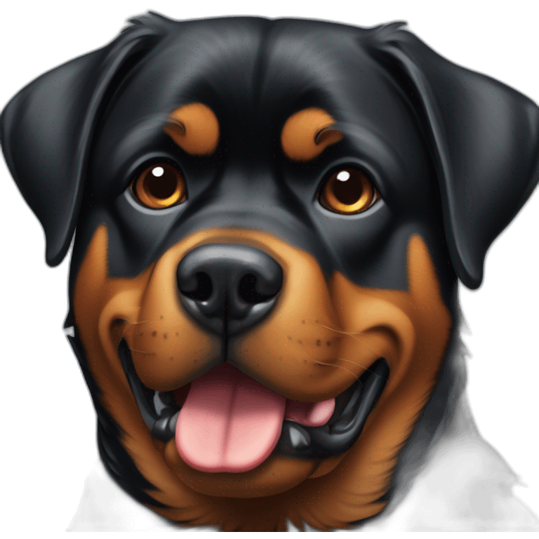 Chien Rottweiler assis emoji