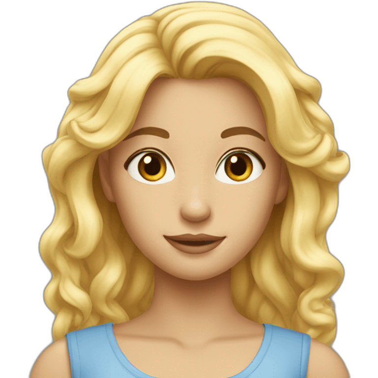 Girl blond beauty emoji