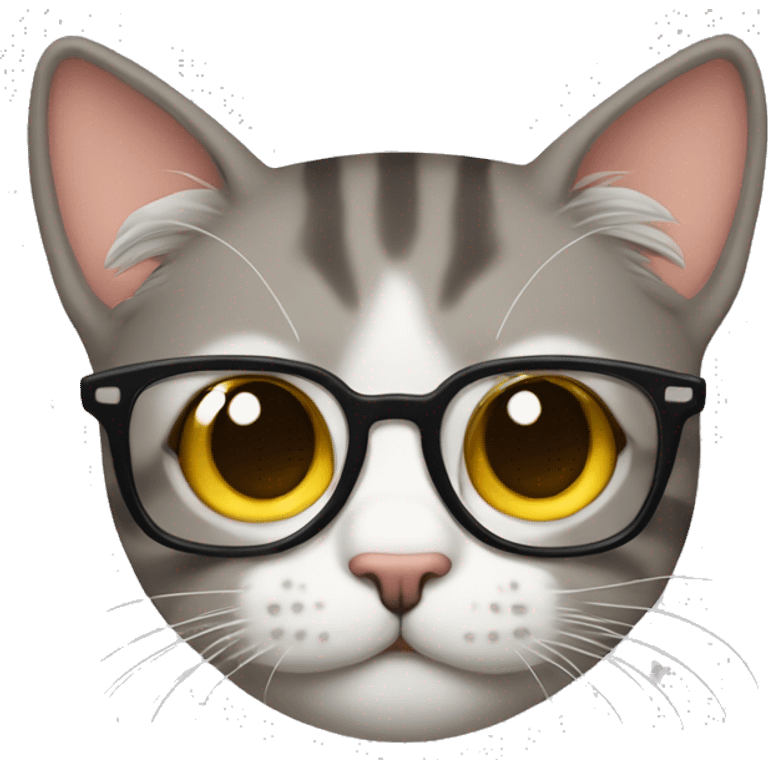 Gato con lentes emoji