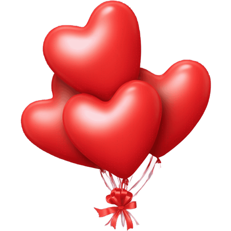 Bouquet of red heart balloons  emoji