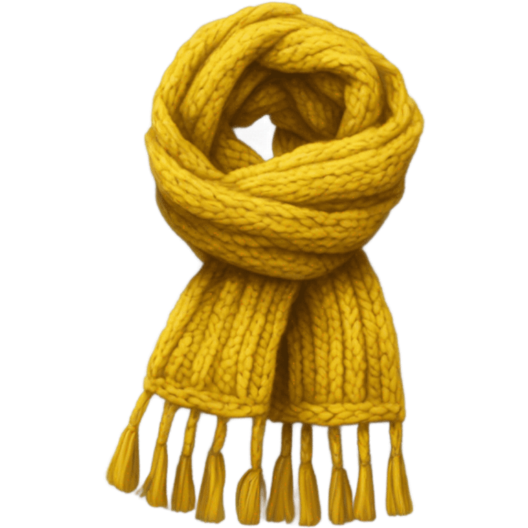 yellow knitted Hufflepuff scarf emoji