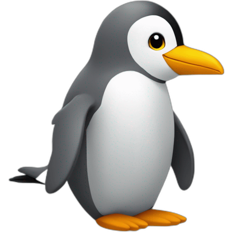 grey pinguin plush emoji